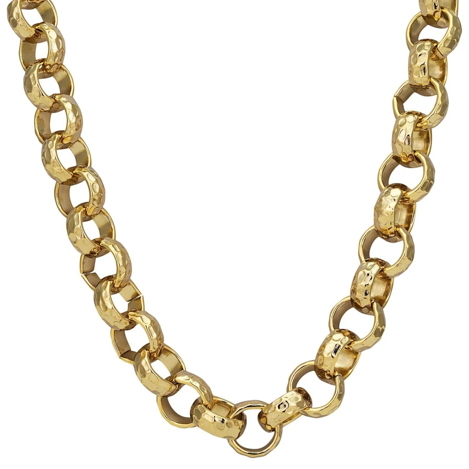 12MM GOLD DIAMOND CUT PATTERN BELCHER CHAIN