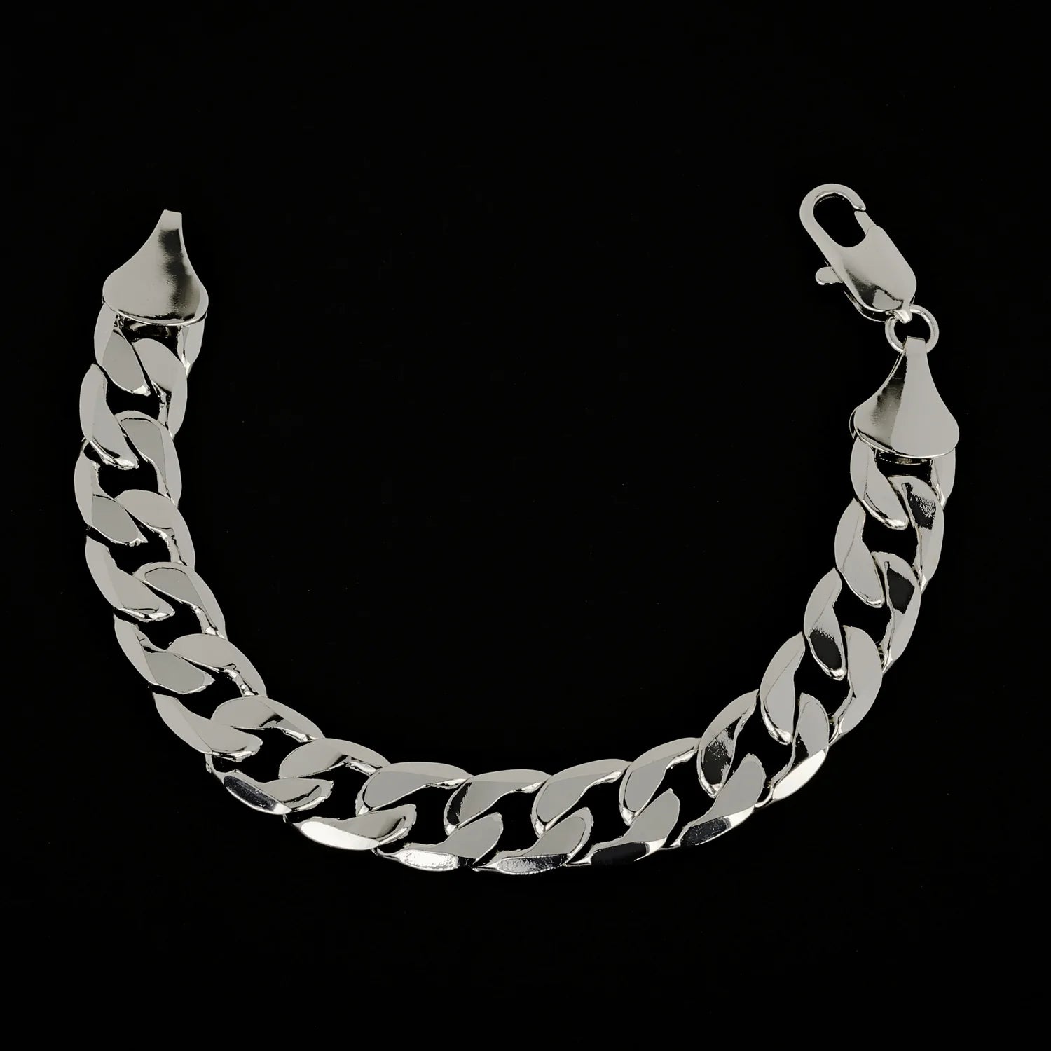 12MM SILVER CUBAN CURB BRACELET CLASSIC