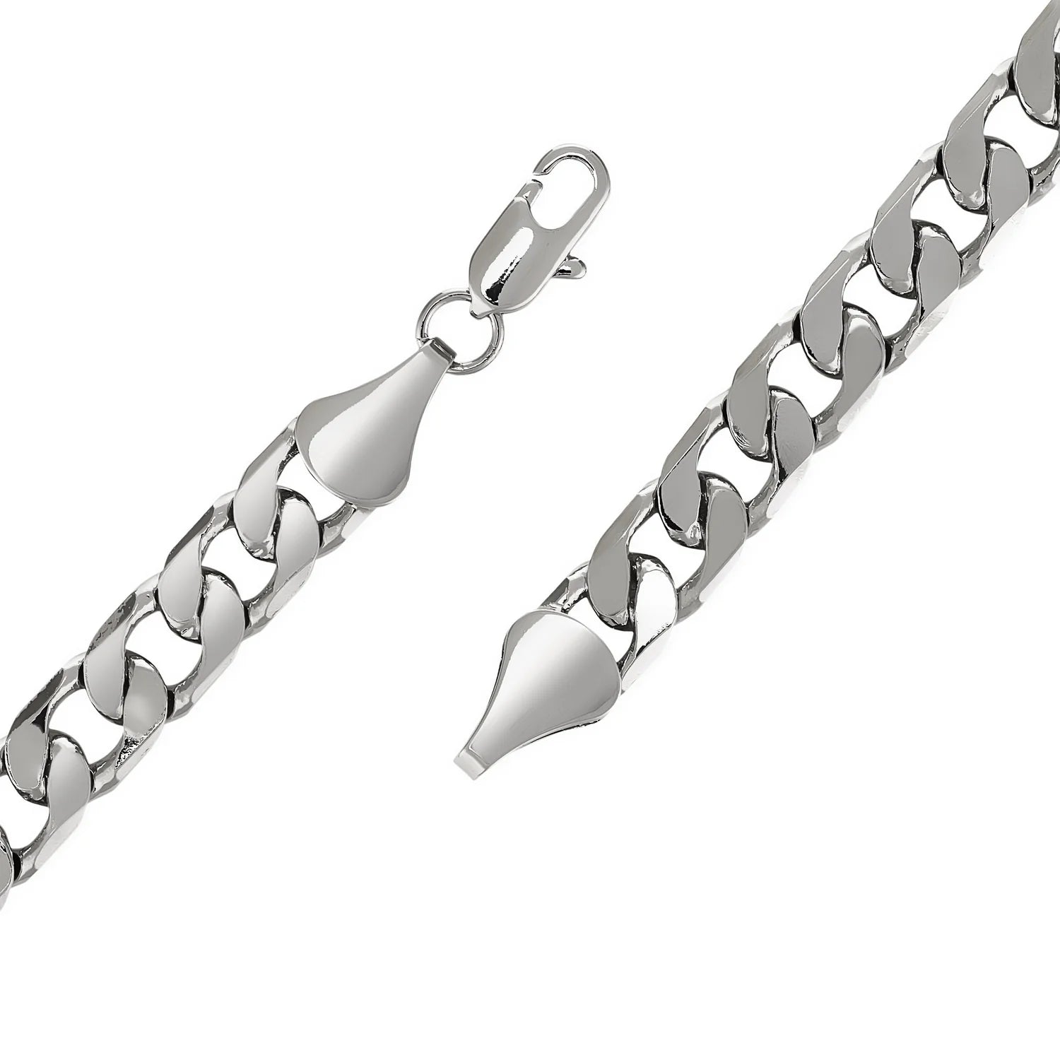 12MM SILVER CUBAN CURB BRACELET CLASSIC