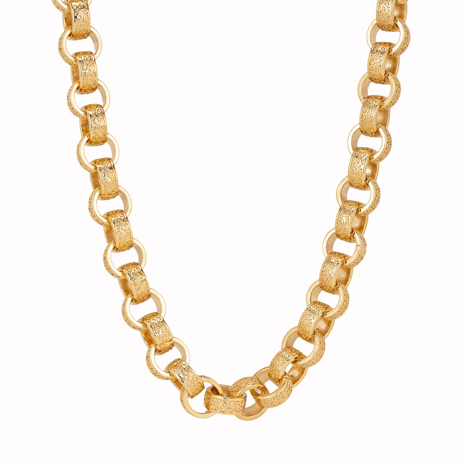 14MM GOLD XL ORNATE BELCHER CHAIN