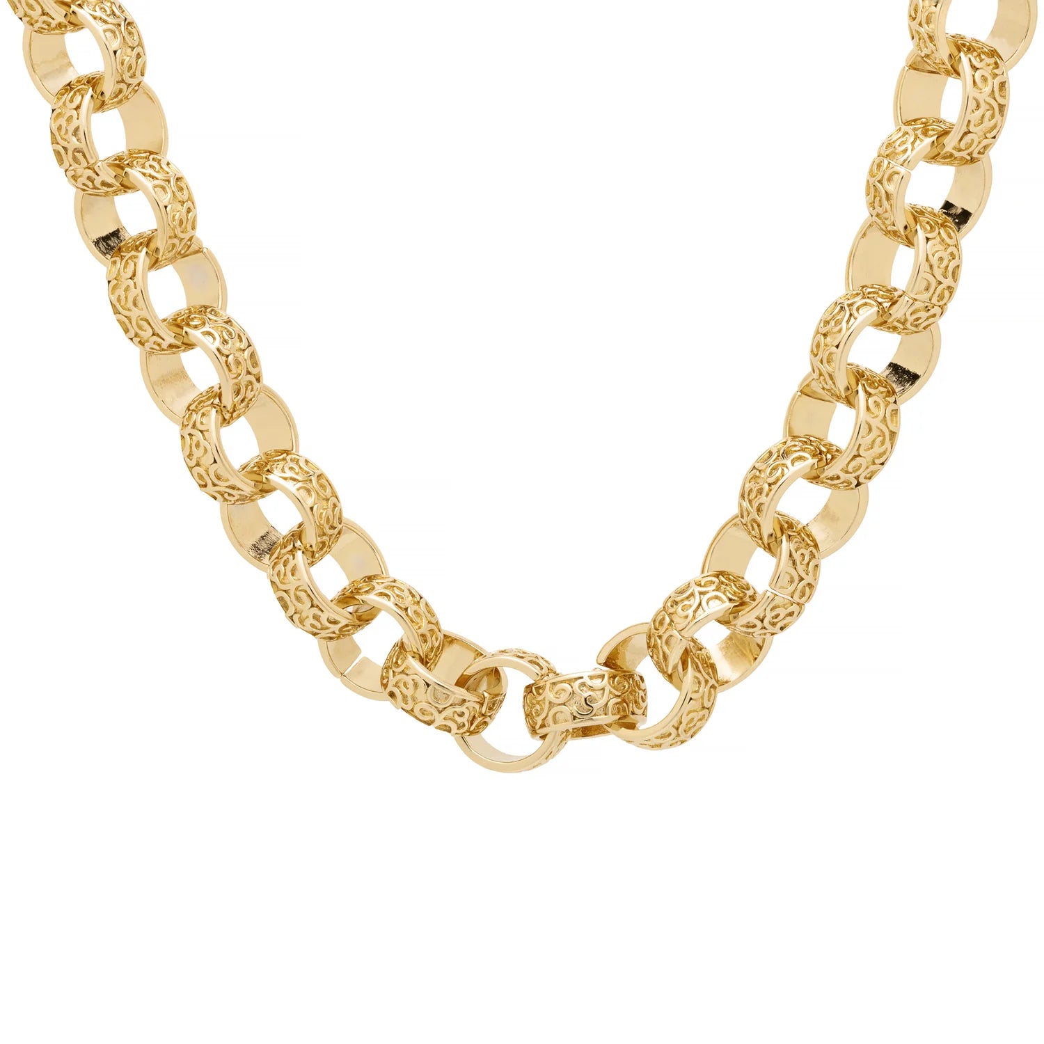 13MM GOLD XXL ORNATE BELCHER CHAIN