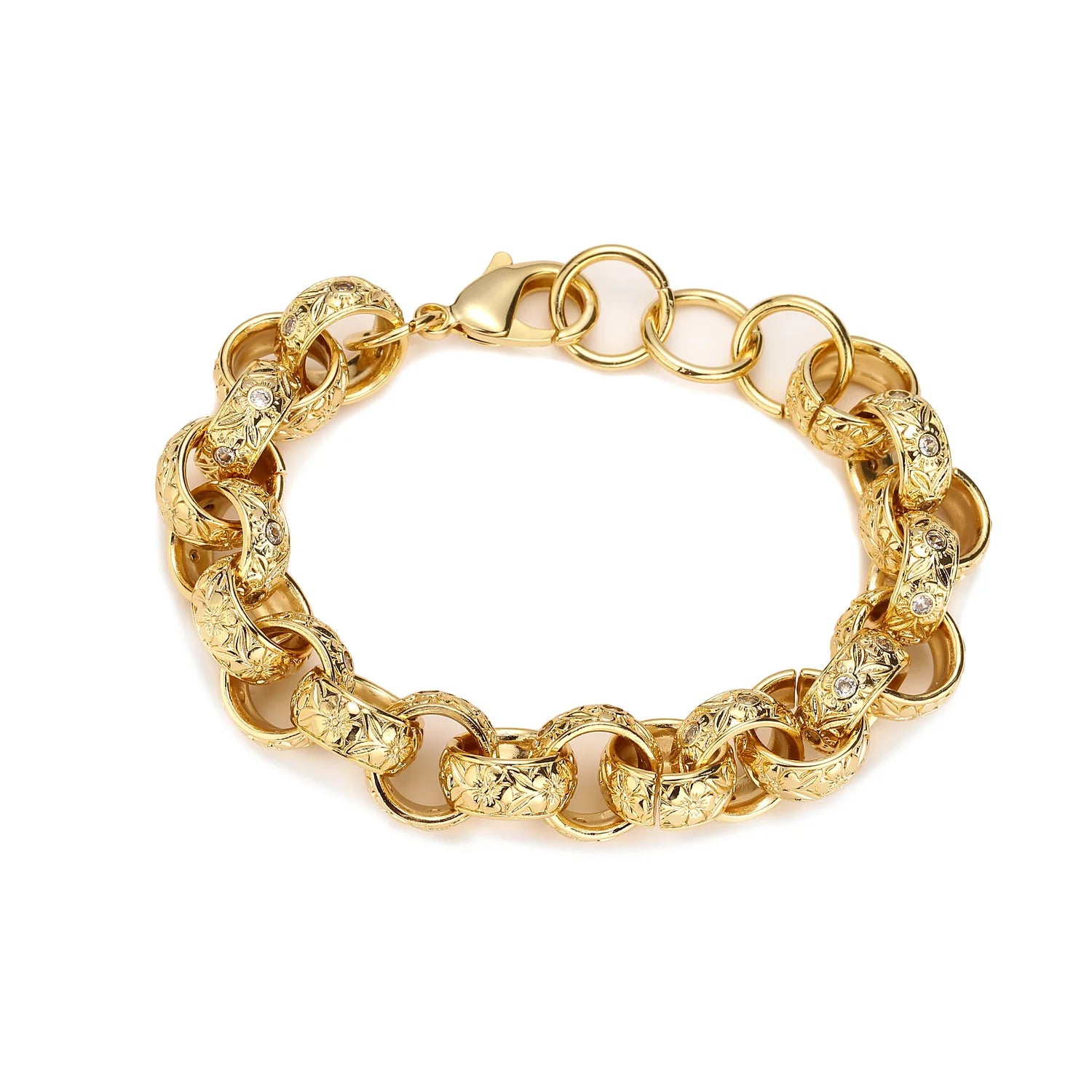 16MM GOLD XXL ORNATE BELCHER BRACELET