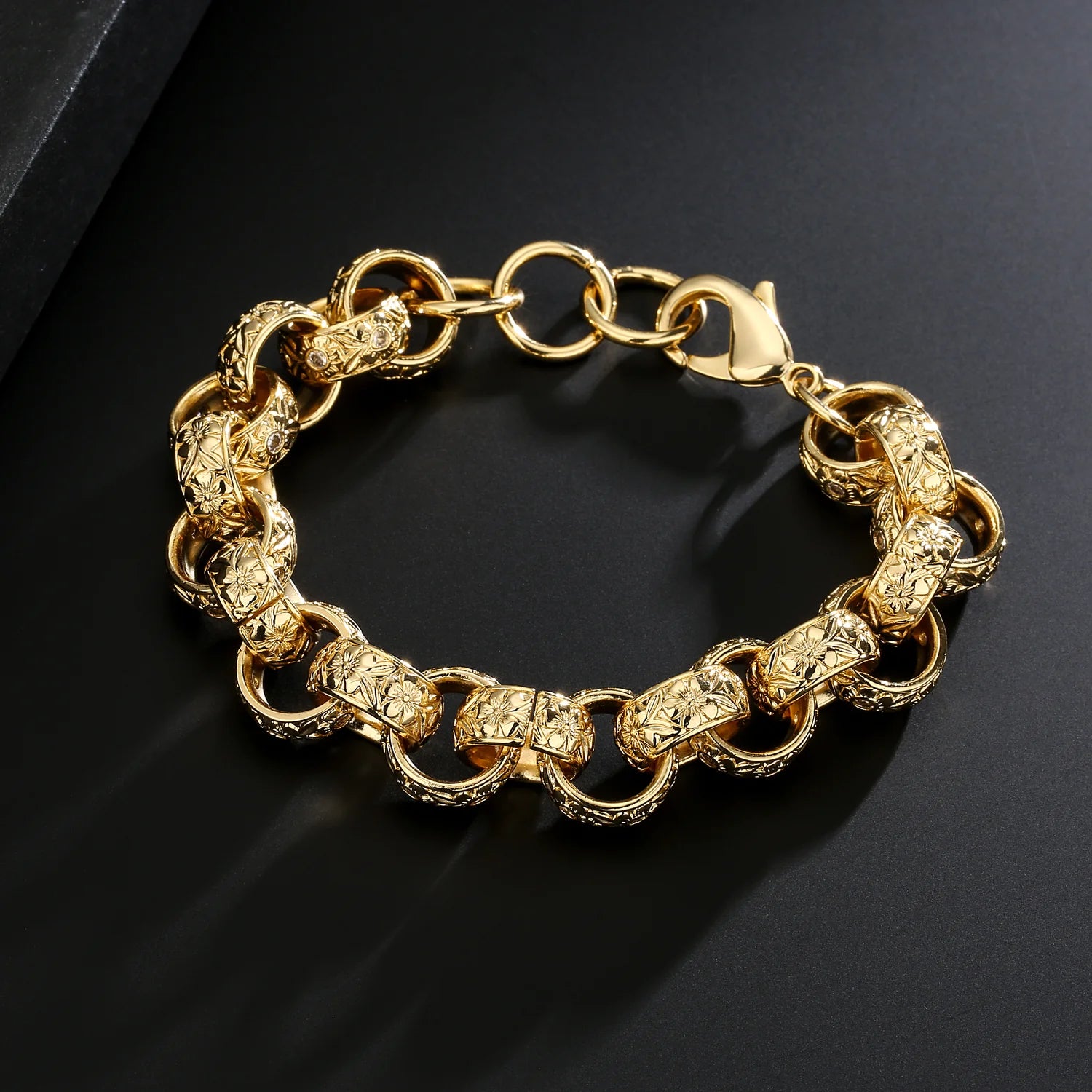 16MM GOLD XXL ORNATE BELCHER BRACELET