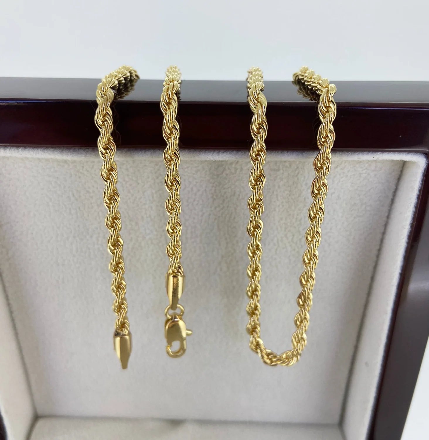 3MM GOLD ROPE CHAIN NECKLACE