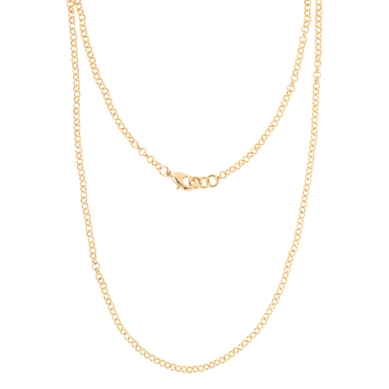 3MM GOLD BELCHER CHAIN NECKLACE