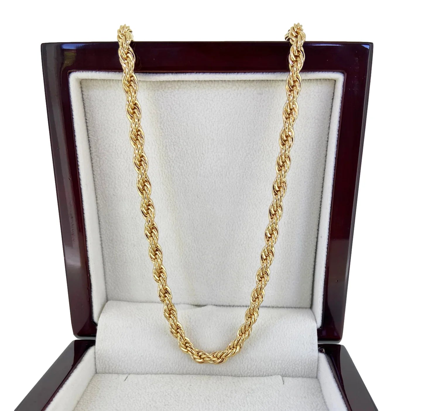 5MM GOLD ROPE CHAIN NECKLACE CLASSIC