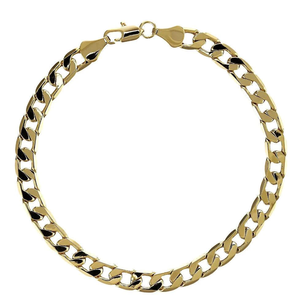 6MM GOLD CUBAN CURB BRACELET CLASSIC