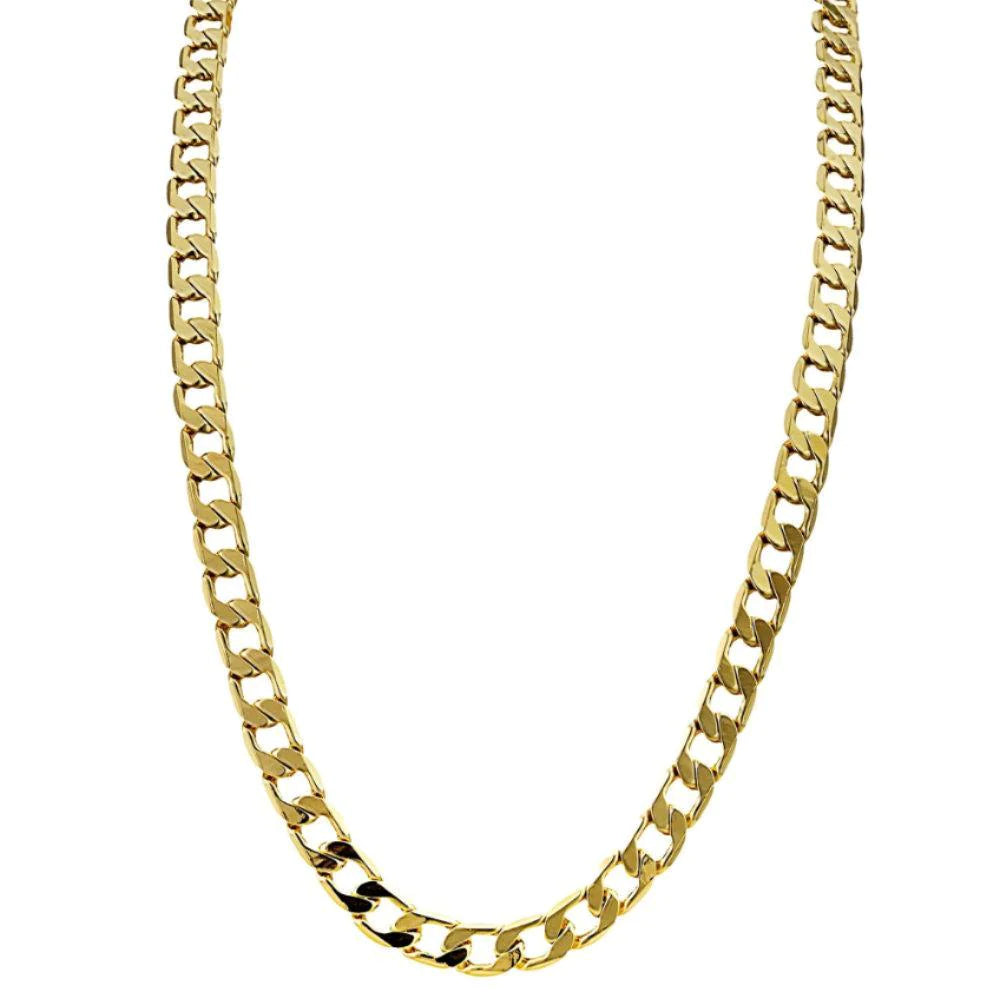 6MM GOLD CUBAN CURB CHAIN NECKLACE CLASSIC