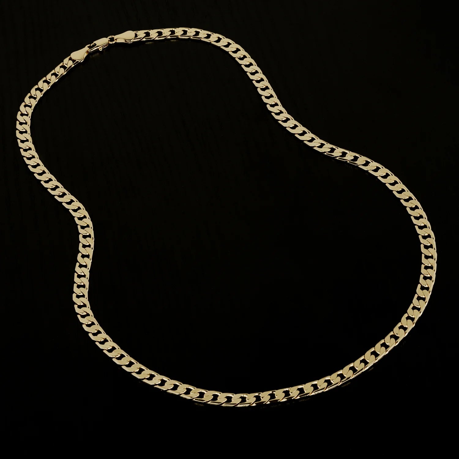 6MM GOLD CUBAN CURB CHAIN NECKLACE CLASSIC