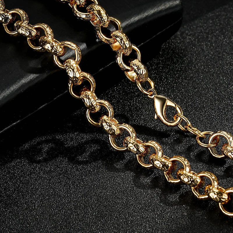 12MM DIAMOND CUT PATTERN BELCHER CHAIN