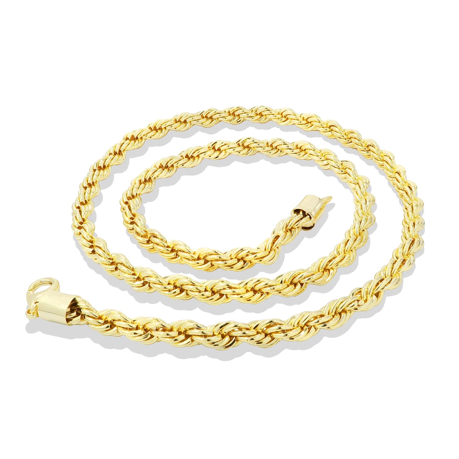 8MM GOLD ROPE CHAIN NECKLACE