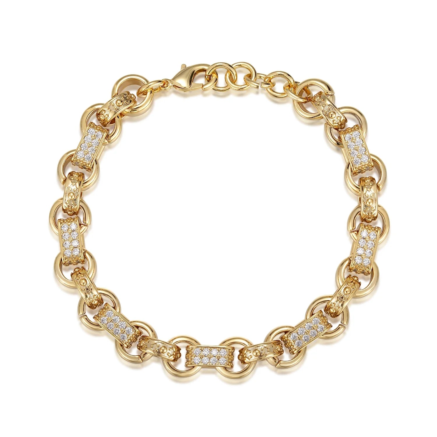 GOLD 10MM GYPSY LINK BELCHER BRACELET