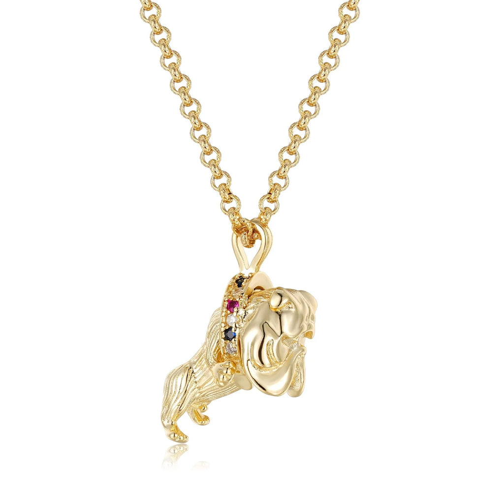 Gold deals bulldog pendant