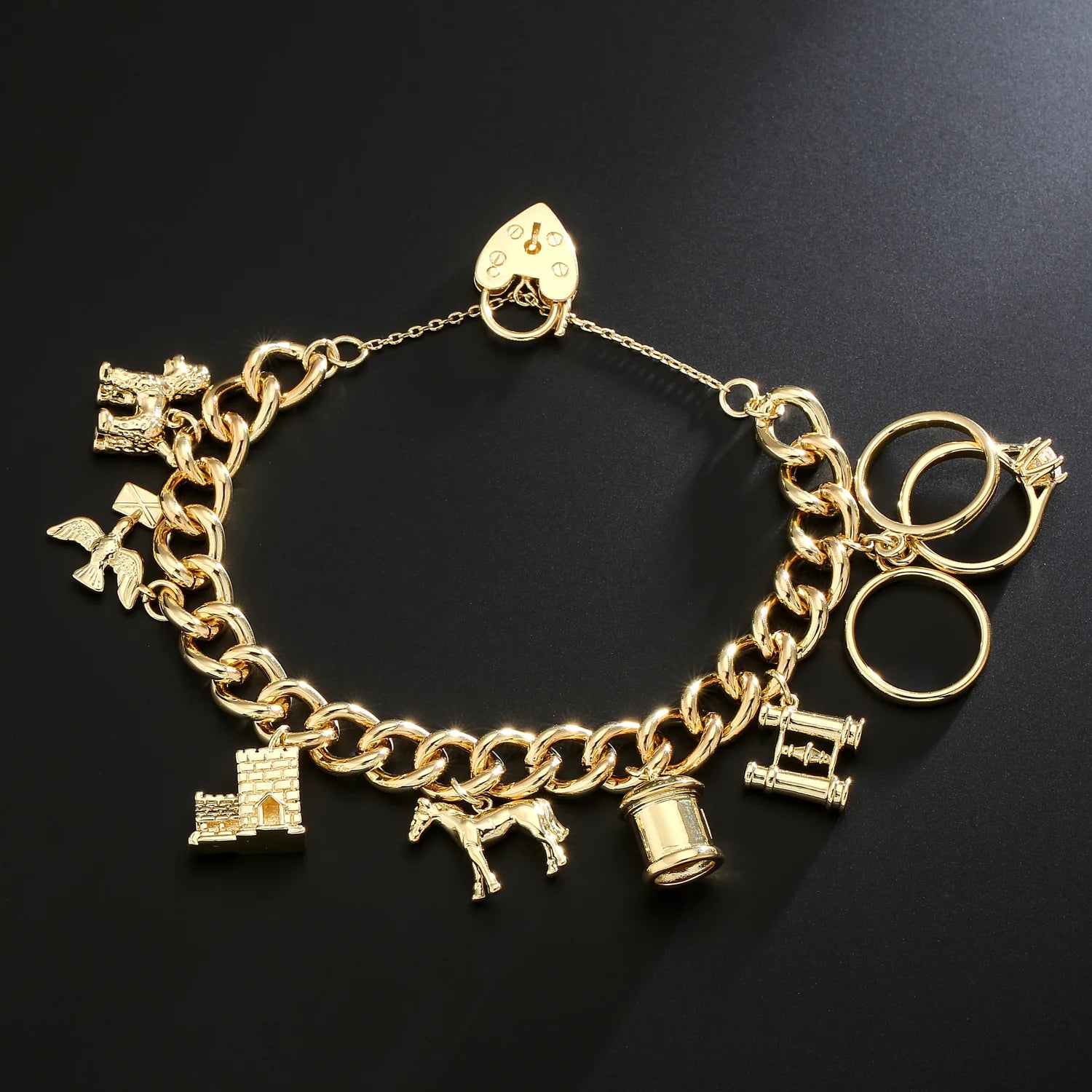 GOLD CHARM BRACELET PETS AND POST