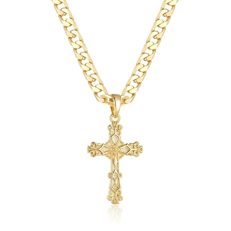 GOLD FILIGREE CROSS PENDANT