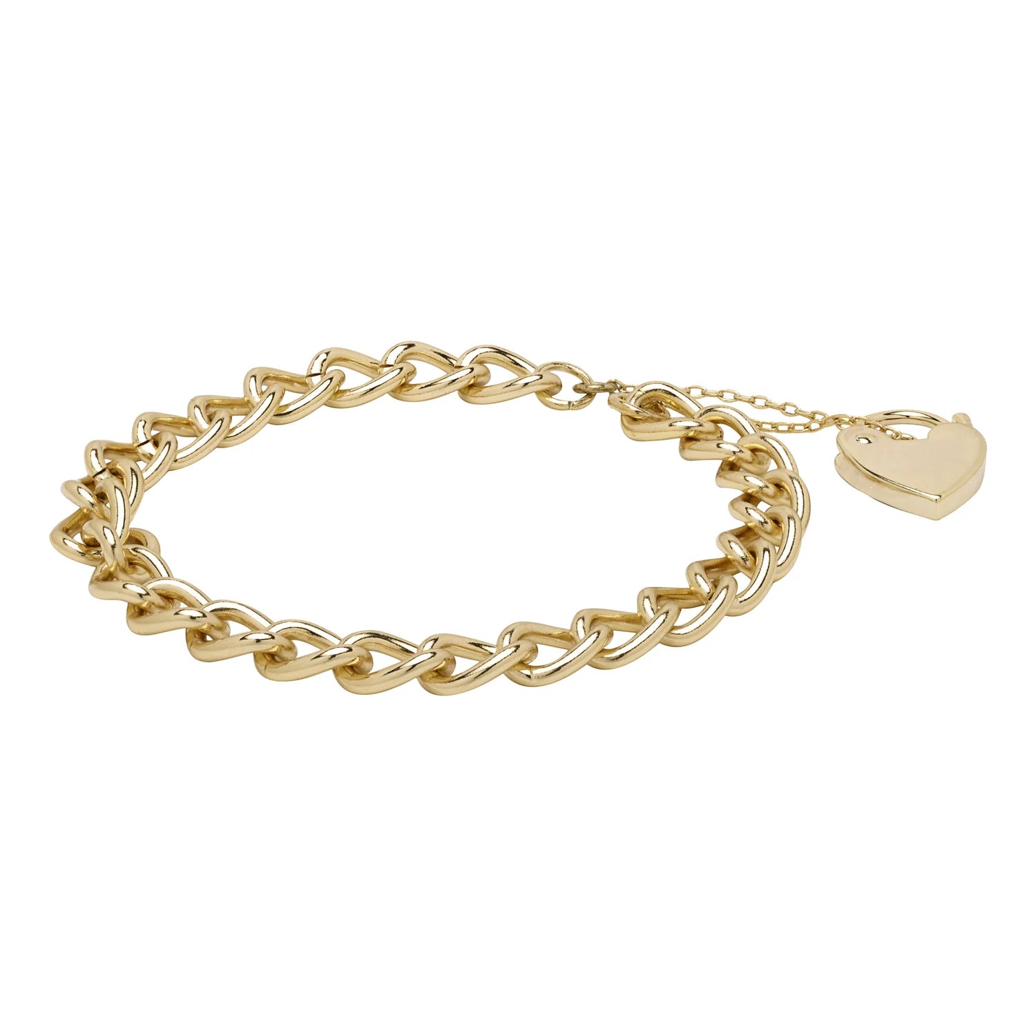 GOLD HEART LOCK BRACELET