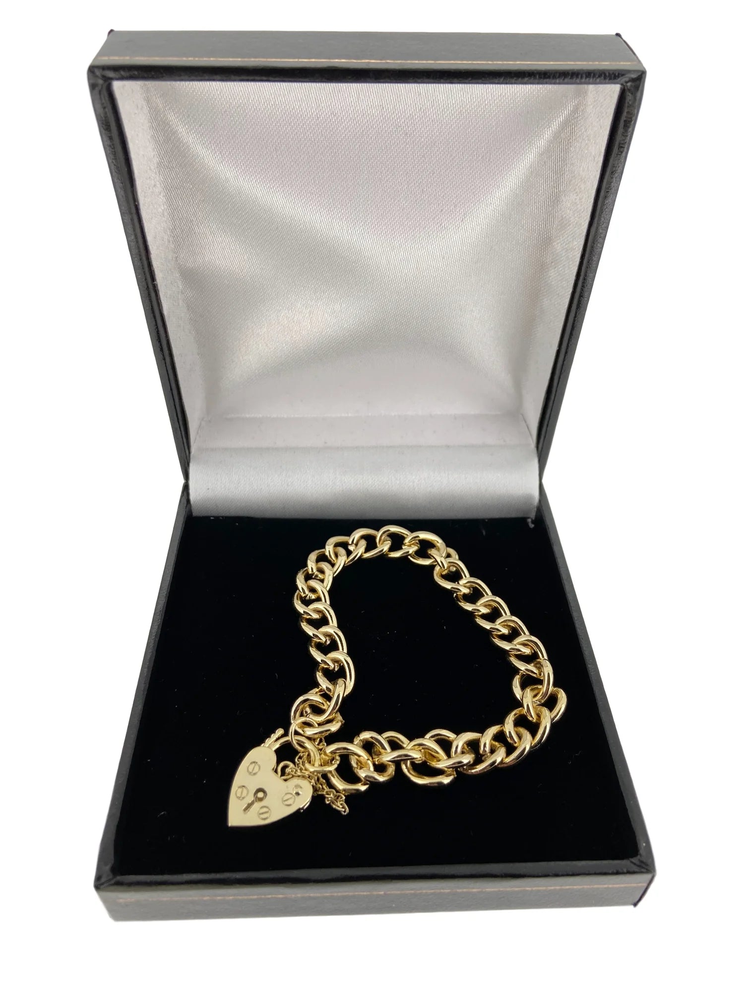 GOLD HEART LOCK BRACELET