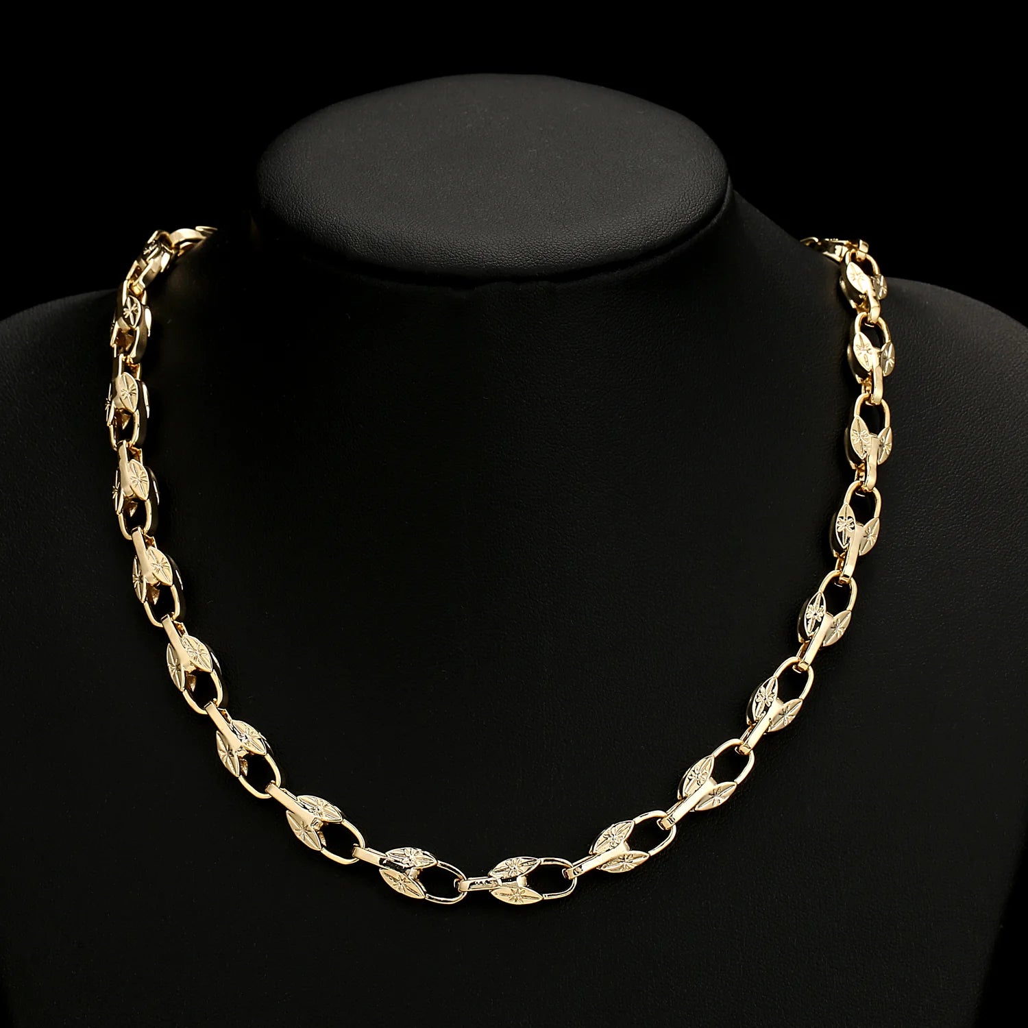 GOLD PATTERNED TULIP CHAIN