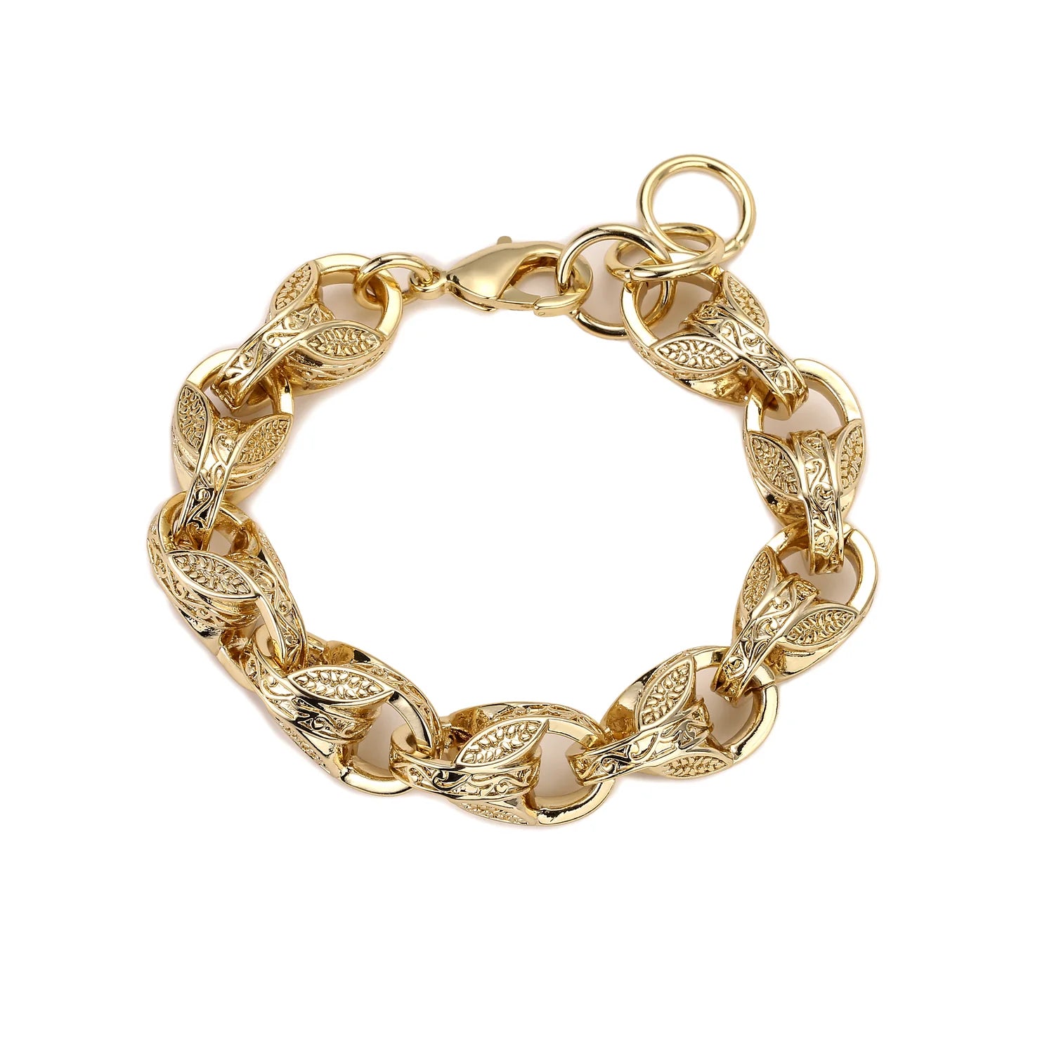 GOLD XXL 15MM 3D TULIP BRACELET