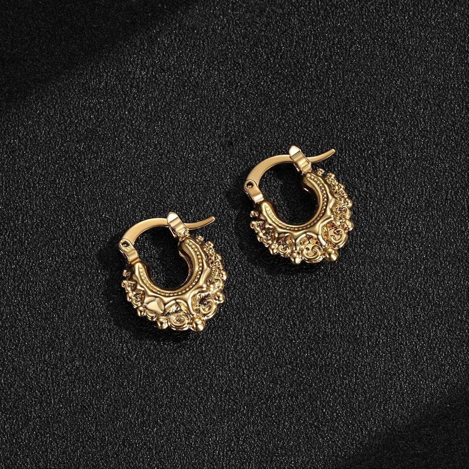 SMALL GOLD GYPSY CREOLE EARRINGS