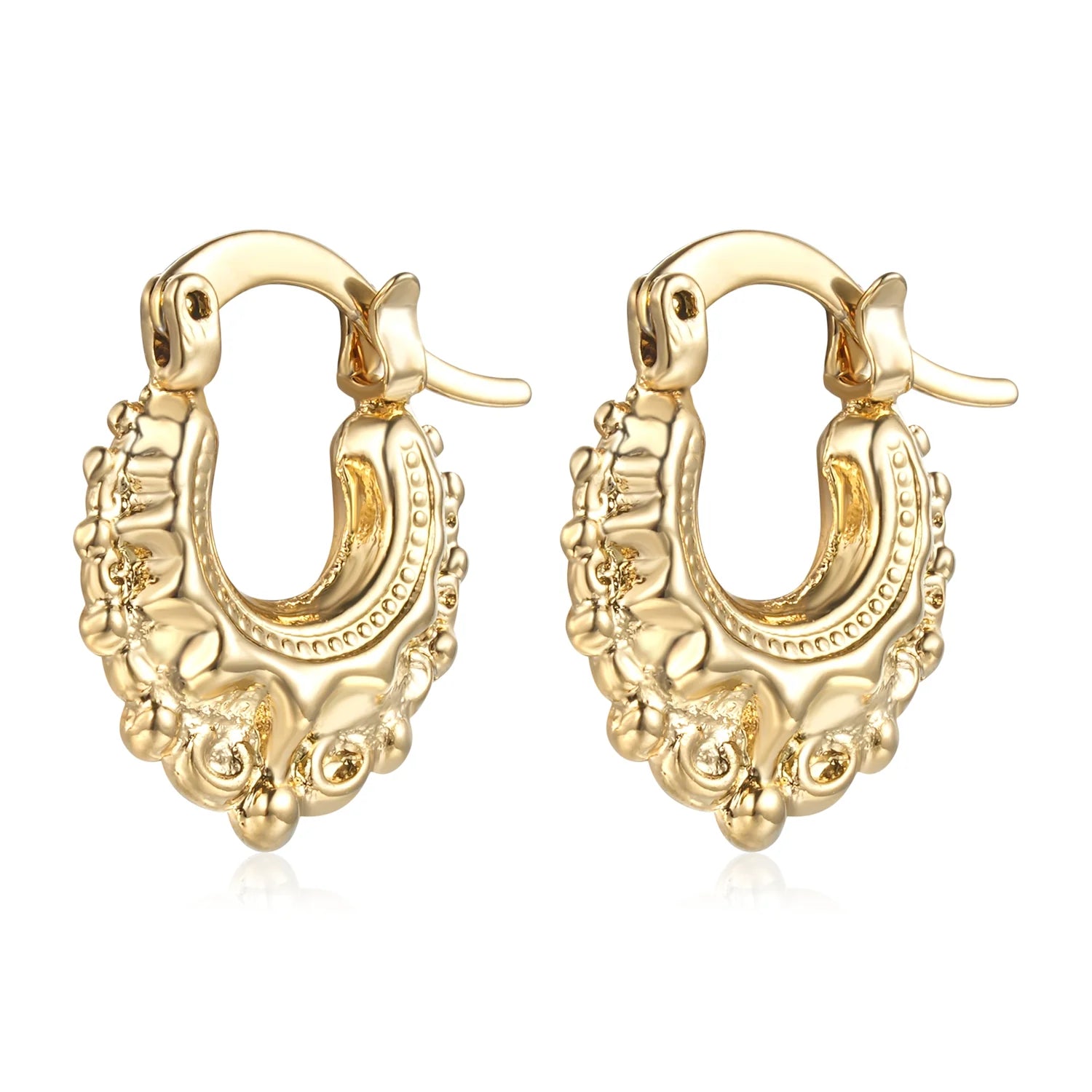 SMALL GOLD GYPSY CREOLE EARRINGS