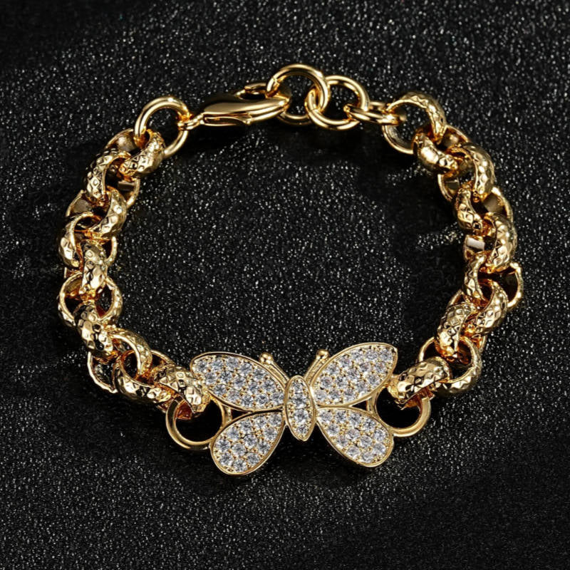 BUTTERFLY BELCHER BRACELET WITH CRYSTALS FOR KIDS