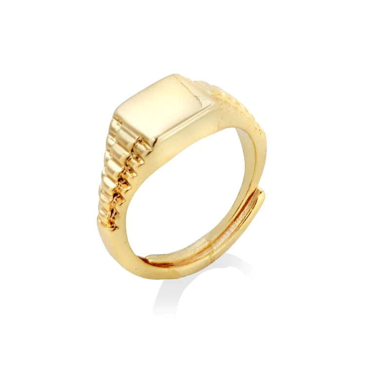 KIDS GOLD SQUARE WATCH LINK RING