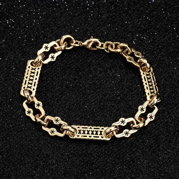 LUXURY GOLD STARS AND BARS BRACELET