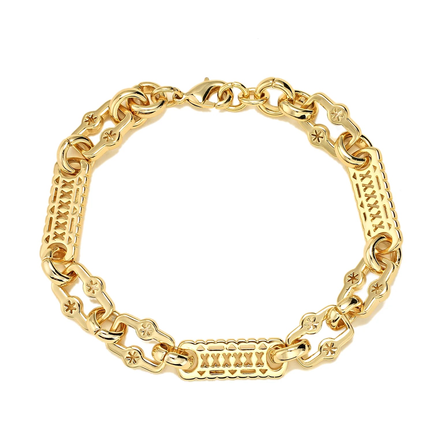 LUXURY GOLD STARS AND BARS BRACELET