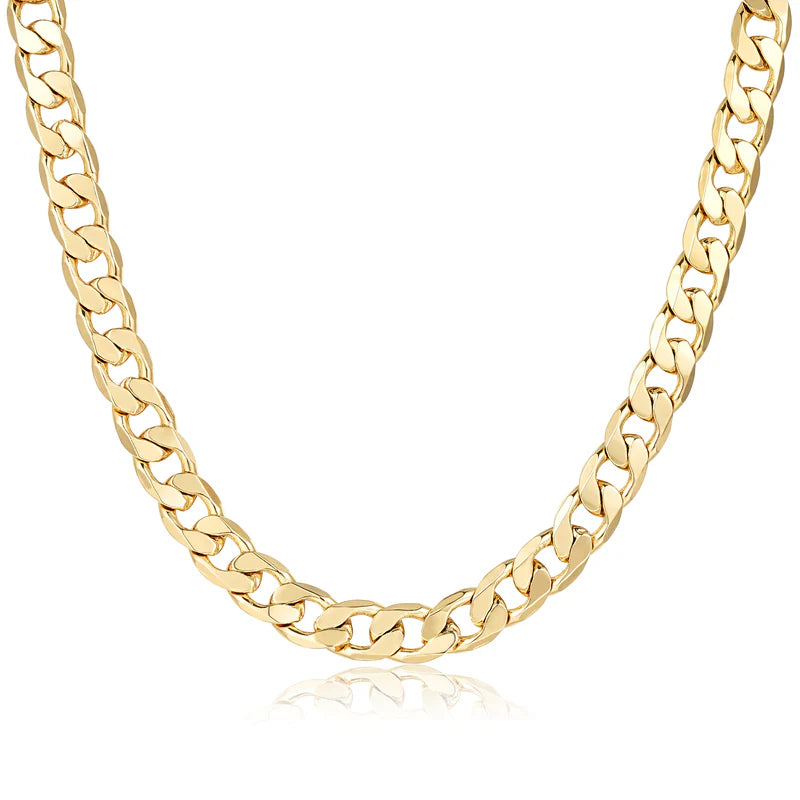 Luxury Gold 12mm Cuban Curb Chain