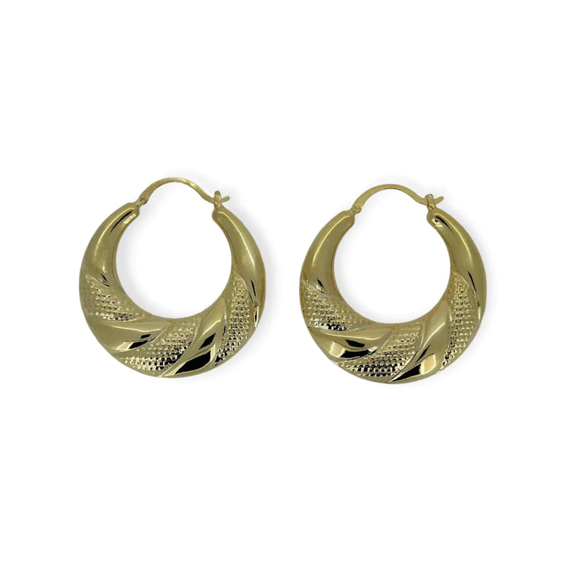 PREMIUM GOLD 50MM ROUND HOOP LIGHTWEIGHT EARRINGS