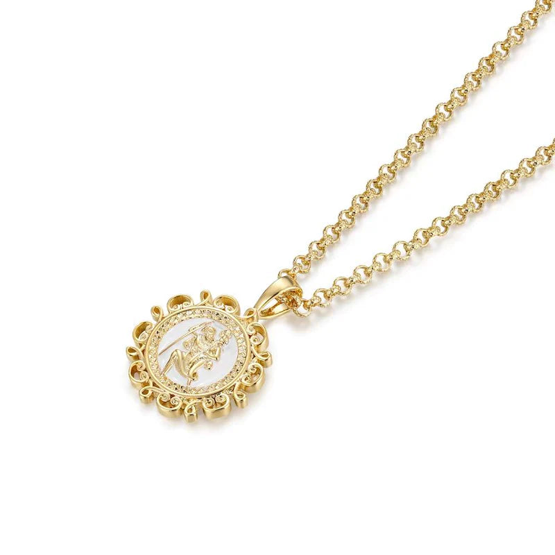 PREMIUM GOLD ST CHRISTOPHER ORNATE PENDANT