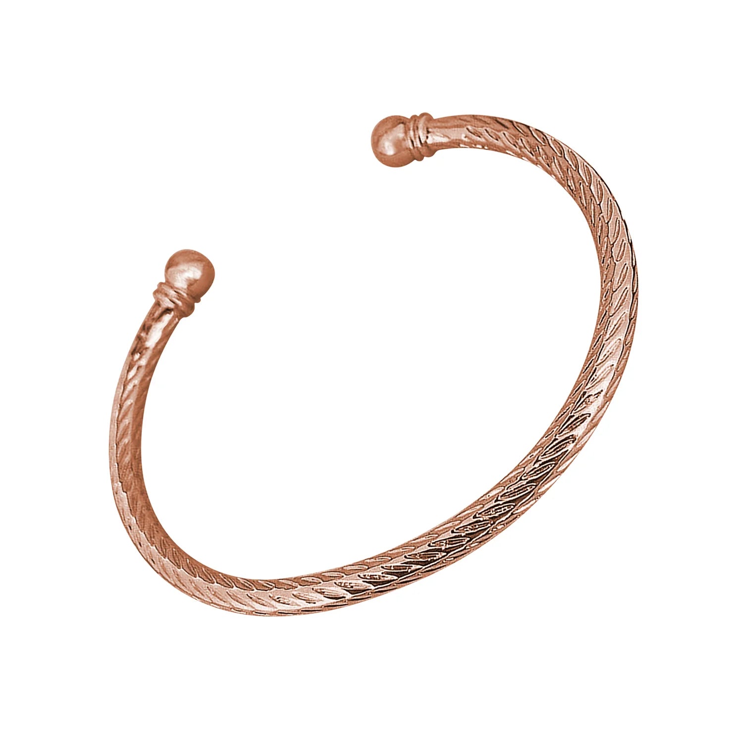 ROSE GOLD TORQUE BANGLE BRACELET ADJUSTABLE