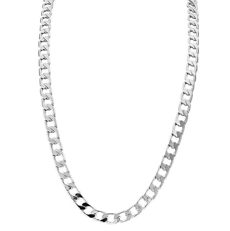 SILVER 6MM CUBAN CURB CHAIN NECKLACE