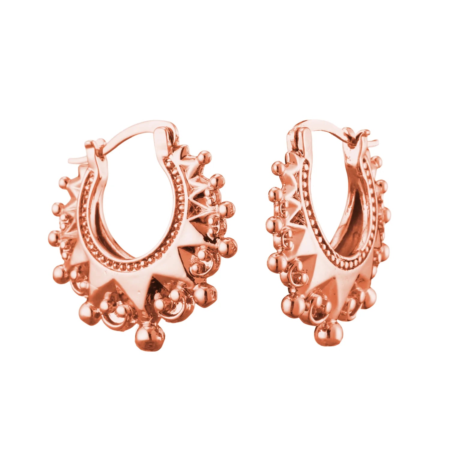 EXTRA LARGE ROSE GOLD GYPSY CREOLE EARRINGS