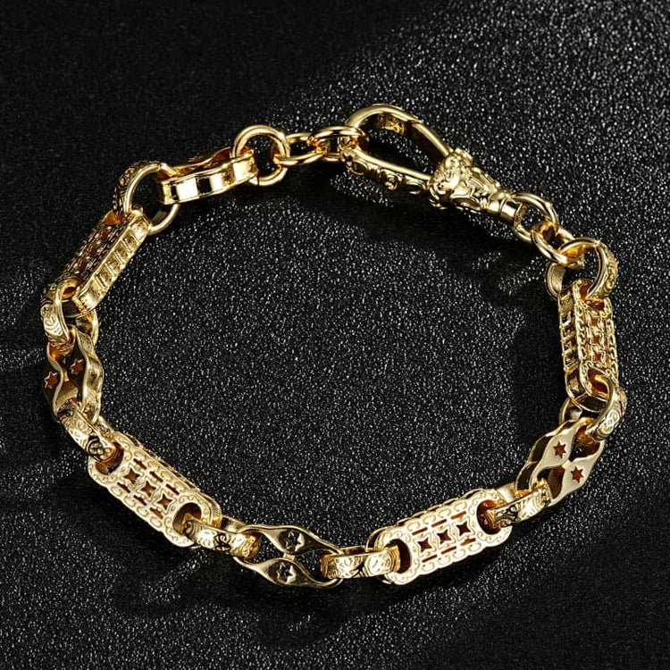 GOLD  STARS AND BARS BRACELET